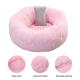 67IPET Dog Bed Cat Bed Soft Plush Surface, Donut-Shaped Dog Sofa with Removable Inner Cushion Washable Pink