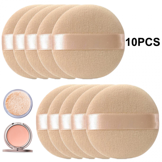 7 code 10pcs Professional Round Shape Facial Face Body Powder Foundation Puff Portable Soft Cosmetic Puff Makeup Foundation Sponge Lot