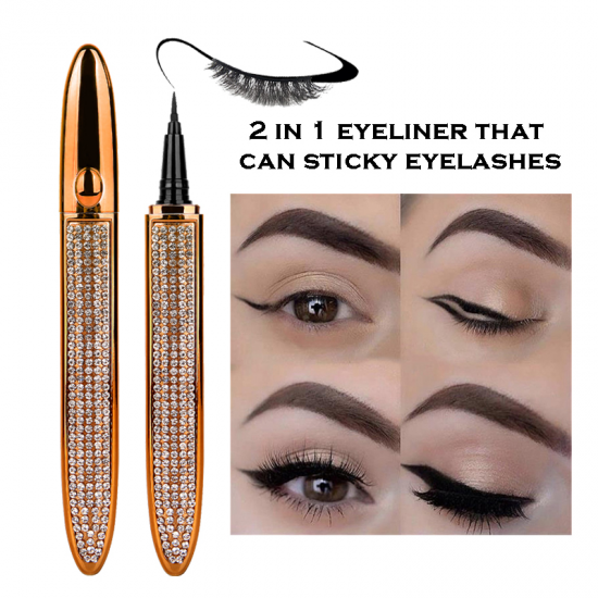 7 code Magic Lashes Self-adhesive Liquid Eyeliner Pen Glue-free Magnetic-free Makeup Eyelashes Tools Waterproof Eye Liner Pencil