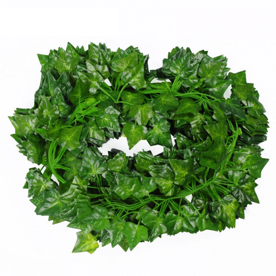 ADESORAES 12 Strands Artificial Ivy Leaf Plants Vine Hanging Garland Fake Foliage Flowers Home Kitchen Garden Office Wedding Wall Decor 2.2M