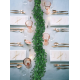 ADESORAES 12 Strands Artificial Ivy Leaf Plants Vine Hanging Garland Fake Foliage Flowers Home Kitchen Garden Office Wedding Wall Decor 2.2M