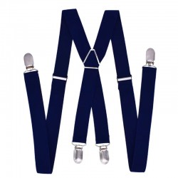 AMBRIDAL Strip Mens Suspenders X Back 1.4 Inch Wide Strong Heavy Duty Clips Adjustable Braces