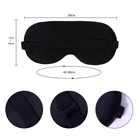 Aetucuo Sleep Mask,Upgraded 3D Deep Contoured Eye Mask for Sleeping,No Pressure Eye Covers 99% Block Out Light Eye Mask