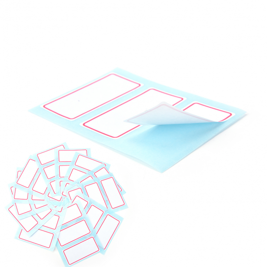 Aoder 120 Sheets Blank Stickers 34*73mm Self Adhesive Label Blank Note Label Bar Sticky White Writable Name Stickers