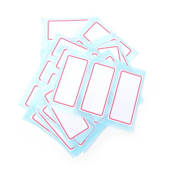Aoder 120 Sheets Blank Stickers 34*73mm Self Adhesive Label Blank Note Label Bar Sticky White Writable Name Stickers