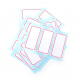 Aoder 120 Sheets Blank Stickers 34*73mm Self Adhesive Label Blank Note Label Bar Sticky White Writable Name Stickers