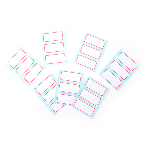 Aoder 120 Sheets Blank Stickers 34*73mm Self Adhesive Label Blank Note Label Bar Sticky White Writable Name Stickers