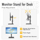 Computer Monitor Arms, Adjustable Single Monitor Mount with 45° Tilt, Compatible with 13-27 Inch TV & Computer Screens, 8kg Capacity, Black