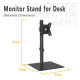 Computer Monitor Arms, Adjustable Single Monitor Mount with 45° Tilt, Compatible with 13-27 Inch TV & Computer Screens, 8kg Capacity, Black