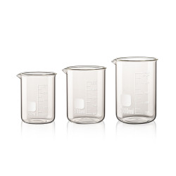 Borosilicate Glass Beaker Set,Heat Safe & Acid Resistant Lab Glassware,3 Sizes (250ml, 500ml, 1000ml) with Clear Graduations for Chemistry & Science Supplies