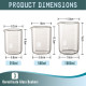 Borosilicate Glass Beaker Set,Heat Safe & Acid Resistant Lab Glassware,3 Sizes (250ml, 500ml, 1000ml) with Clear Graduations for Chemistry & Science Supplies