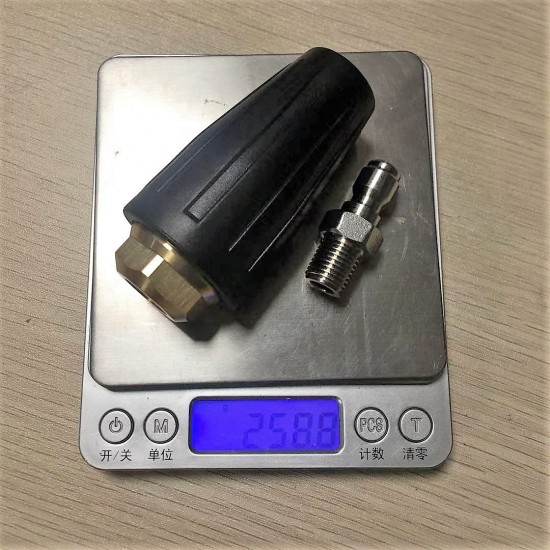 ZCHCY 360 Rotating Turbo Nozzle Sprayer With 1/4" Quick Connect 4350 PSI High Pressure Washer Cleaner Accessories Brass